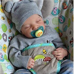 ❤️ Sleeping Boy Baby Doll-19 inch Lifelike Full Body Silicone Vinyl Reborn Baby